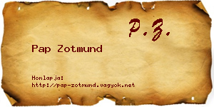 Pap Zotmund névjegykártya